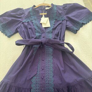 Hale Bob Kaja Solid Poplin Dress